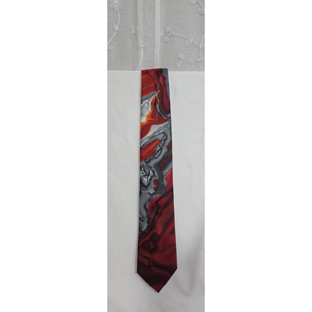 GARCIA Red Gray Swirl Tie‎ Rhino Puppy Collection 57